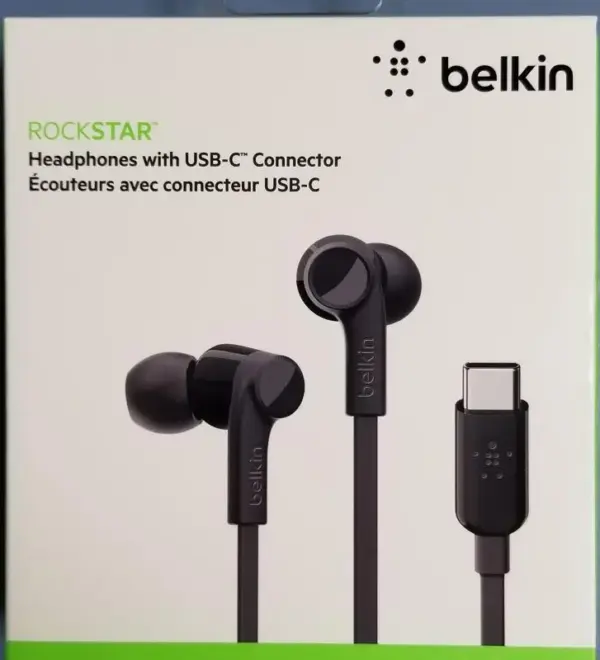 BELKIN SOUNDFORM WIRED EARBUDS WITH USB-C CONNECTOR | BLACK